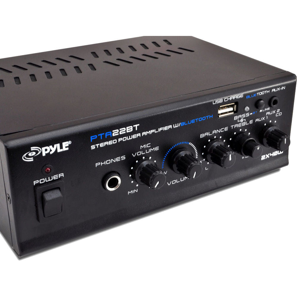 Pyle PTA22BT Mini Amplificador HiFi 80W