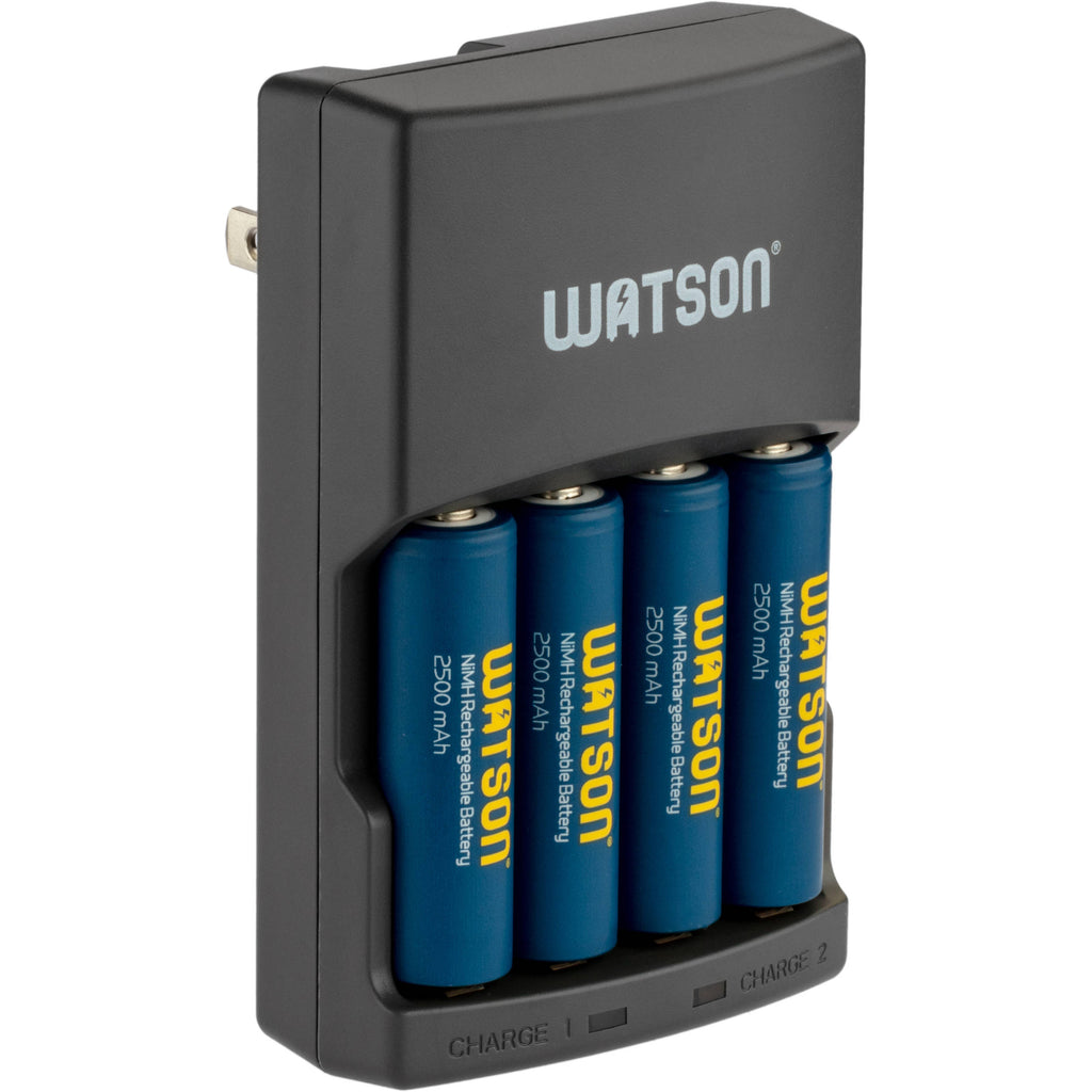 Watson 4-Hour Rapid Charger for AA and AAA NiMH and NiCd Rechargeable  Batteries