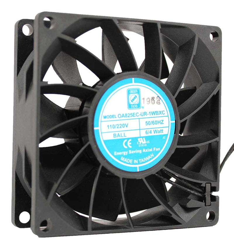 Orion Fans OA825EC-UR-1WBXC OA825EC-UR-1WBXC AC Axial Fan 110V / 220V Square 80 mm 25.2 Ball Bearing 40.2 CFM