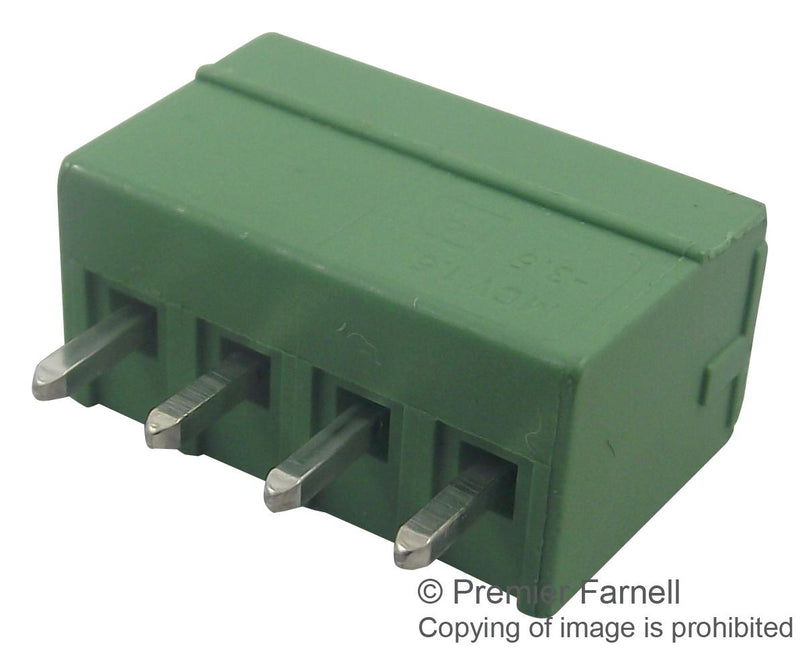 PHOENIX CONTACT 1843622 Terminal Block, Header, 3.5 mm, 4 Ways, 8 A, 160 V, Through Hole Vertical GTIN UPC EAN: 4017918099916 MCV 1,5/ 4-G-3,5