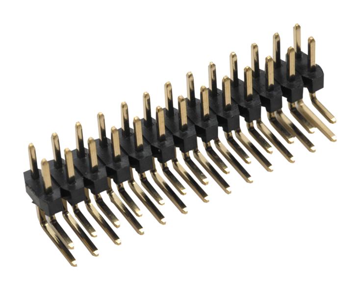 HARWIN M22-2541005 Pin Header, Board-to-Board, 2 mm, 2 Rows, 20 Contacts, Through Hole, M22 Series