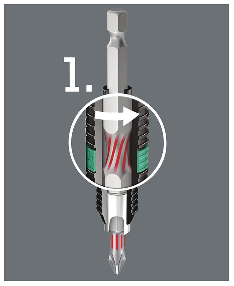 WERA 05056724001 Hex Driver Bit, Pozidriv, PZ3 Bit, 25 mm Overall GTIN UPC EAN: 4013288034502