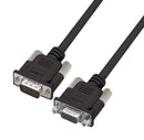 L-COM CS2HB15MF-50 Computer Cable, HD-15 Plug, HD-15 Receptacle, 50 ft, 15.2 m, Black, CS2HB15MF Series