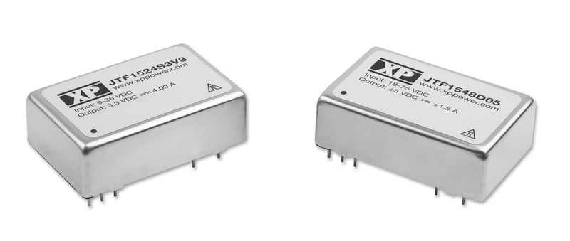 XP POWER JTF1524D15 Isolated Through Hole DC/DC Converter, 4:1 Input, ITE, 4:1, 15 W, 2 Output, 15 V, 500 mA