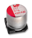 WURTH ELEKTRONIK 8.6523E+11 SMD Aluminium Electrolytic Capacitor, Radial Can - SMD, 33 &micro;F, 16 V, 5000 hours @ 105&deg;C, Polar