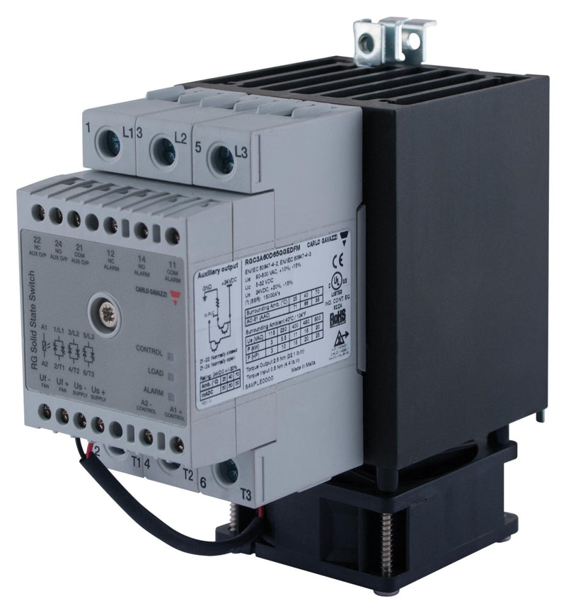 Carlo Gavazzi RGC3A60D65GGEDFM RGC3A60D65GGEDFM Solid State Contactor 65A 5 TO 32VDC