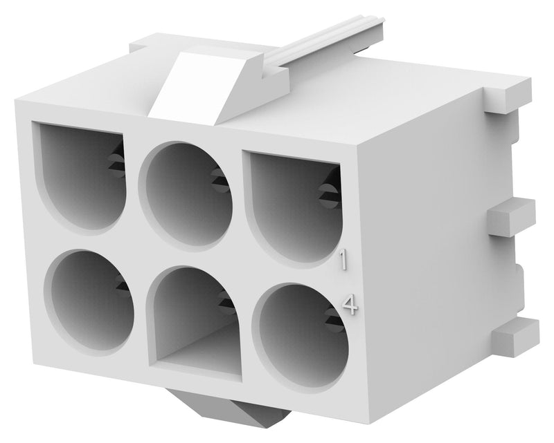 AMP - TE Connectivity 641970-1 641970-1 Pin Header Wire-to-Board 6.35 mm 2 Rows 6 Contacts Through Hole Straight