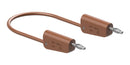 Staubli 64.1034-20027 64.1034-20027 Banana Test Lead 30 VAC 4mm Stackable Plug 78.74 " 2 m Brown