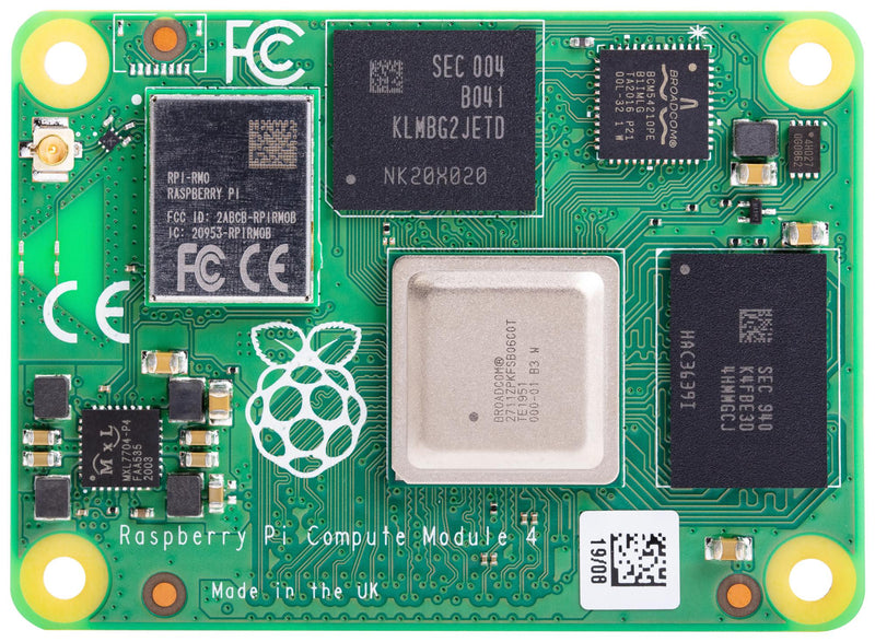 RASPBERRY-PI CM4001016 Raspberry Pi Compute Module 4, with 1GB RAM, 16GB eMMC, BCM2711, ARM Cortex-A72 GTIN UPC EAN: 728886755233