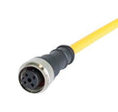 HARTING 2.13502E+13 M12 A-CODE 4-PIN STRAIGHT FEMALE TO OPEN END, 1M, PUR YELLOW JACKET 51AK5446