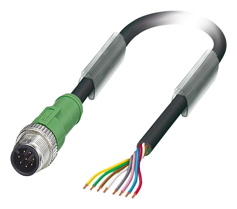 PHOENIX CONTACT 1522493 Sensor Cable, M12 Plug, Free End, 8 Positions, 1.5 m, 4.9 ft GTIN UPC EAN: 4017918957353 SAC-8P-M12MS/ 1,5-PUR