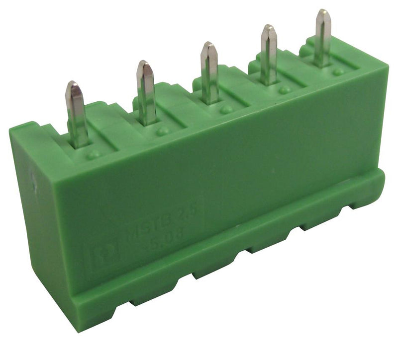 PHOENIX CONTACT 1755765 Terminal Block, Header, 5.08 mm, 5 Ways, 12 A, 250 V, Through Hole Vertical MSTBVA 2,5/ 5-G-5,08, GTIN UPC EAN: 4017918029340