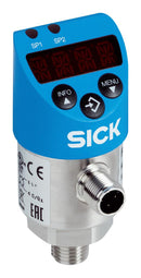 SICK PBS2-RB100SG1SSDLMA0Z Pressure Switch, IO-Link, LED, Gauge, G1/4A, 0 bar, 100 bar, SPST-NO, SPST-NC, 4 Pin M12 Connector