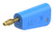 Staubli 64.1041-23 64.1041-23 Banana Test Connector 30 VAC Plug Cable Mount 19 A 60 VDC Gold Plated Contacts Blue