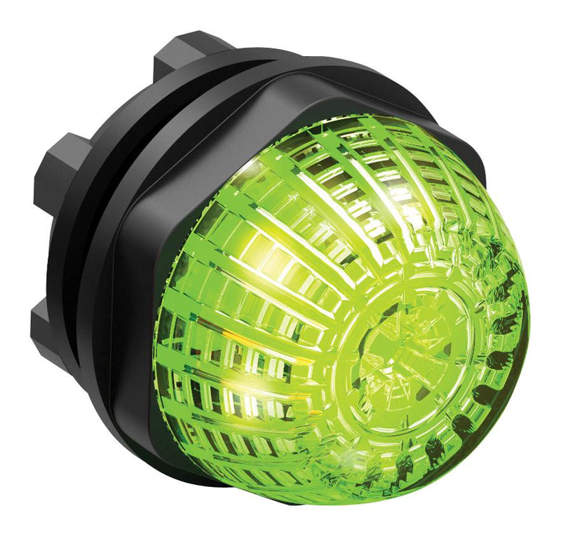 EAO 14-060.507 LED Panel Mount Indicator, Green, 24 V, 22.5 mm, 50 mA, IP66, IP67, IP69K