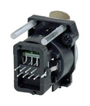 NEUTRIK NE8FBV-C5-LED Modular Connector, RJ45 Jack, 1 x 1 (Port), 8P8C, Cat5e, Through Hole Mount