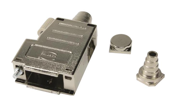 HARTING 09670090435 D Sub Backshell, DE, 75&deg;, 180&deg;, Metallised Thermoplastic Body