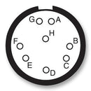 Amphenol LTD D38999/26FC8SN D38999/26FC8SN Circular Connector MIL-DTL-38999 Series III Straight Plug 8 Contacts Crimp Socket Threaded