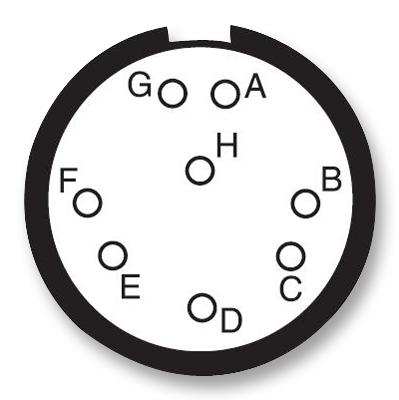 Amphenol LTD D38999/26FC8SN D38999/26FC8SN Circular Connector MIL-DTL-38999 Series III Straight Plug 8 Contacts Crimp Socket Threaded