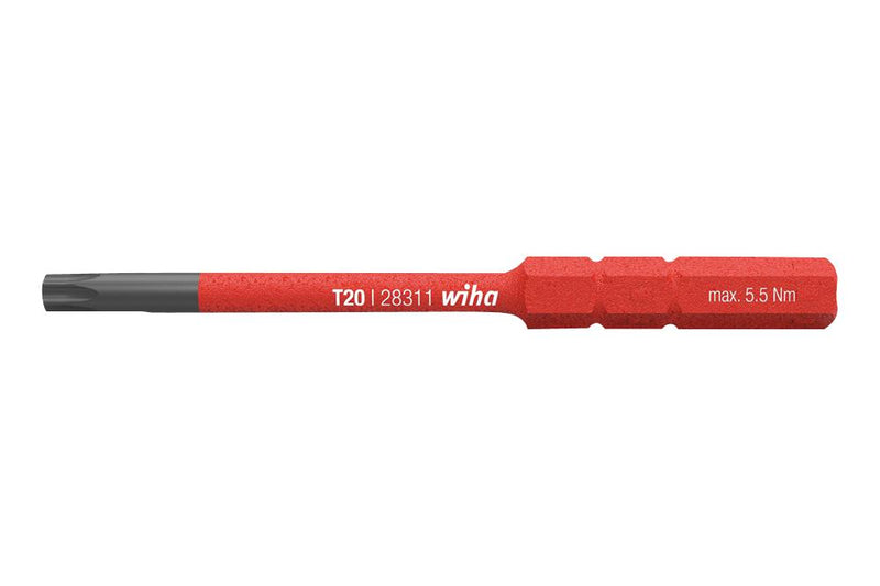 Wiha 35509 35509 T20 x 75mm Softfinish VDE Slimbit Torx Screwdriver 1000V AC