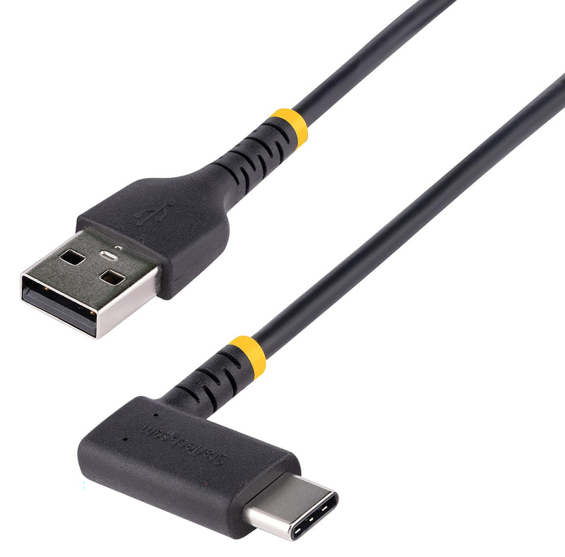 Startech R2ACR-2M-USB-CABLE R2ACR-2M-USB-CABLE USB Cable Type A Plug to 90&deg; C 2 m 6.6 ft 2.0 Black