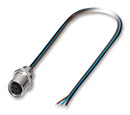 PHOENIX CONTACT SACC-E-M5FS-3CON-M5/0,5 Sensor Cable, Flush, M5 Receptacle, Free End, 3 Positions, 500 mm, 19.6 " 1530605, GTIN UPC EAN: 4046356024402