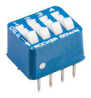 Alcoswitch - TE Connectivity 3-5435640-5 3-5435640-5 DIP / SIP Switch 4 Circuits Rocker Through Hole Spst