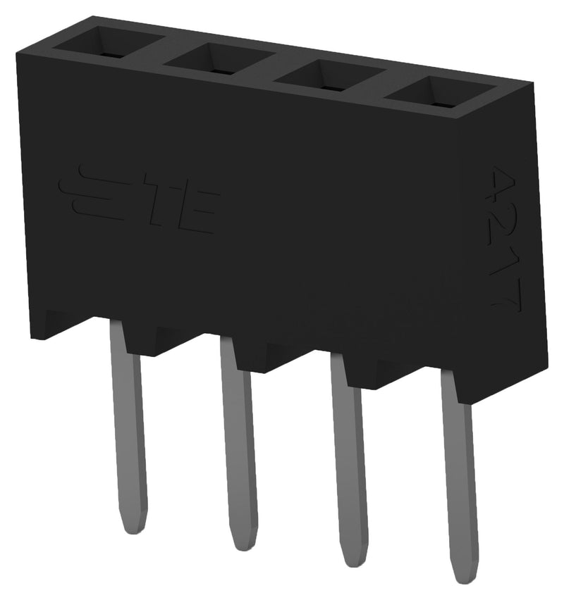 TE Connectivity 2314876-4 2314876-4 PCB Receptacle Board-to-Board 2 mm 1 Rows 4 Contacts Through Hole Mount Ampmodu 2mm