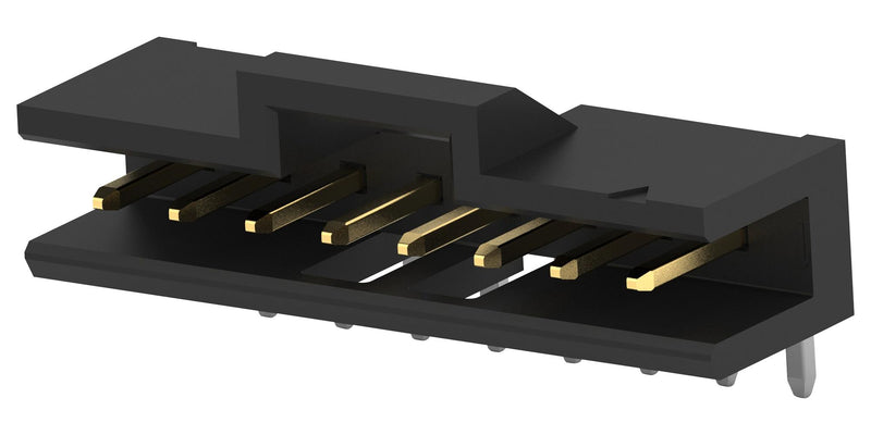 TE CONNECTIVITY 2MM-HSP-S08-HT-02-H-TB Pin Header, Board-to-Board, Wire-to-Board, 2 mm, 1 Rows, 8 Contacts, Through Hole Right Angle