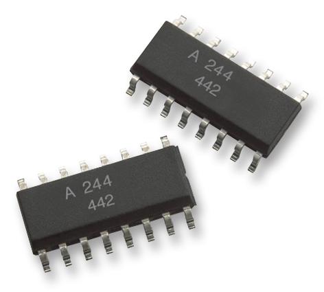 BROADCOM ACPL-244-560E Optocoupler, Transistor Output, 4 Channel, SOIC, 16 Pins, 50 mA, 3 kV, 20 %