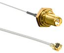 LINX - TE CONNECTIVITY CSI-RGFI-200-UFFR RF / Coaxial Cable Assembly, U.FL Plug to SMA RP Bulkhead Jack, 1.13mm, 50 ohm, 0.7 ft, 200 mm