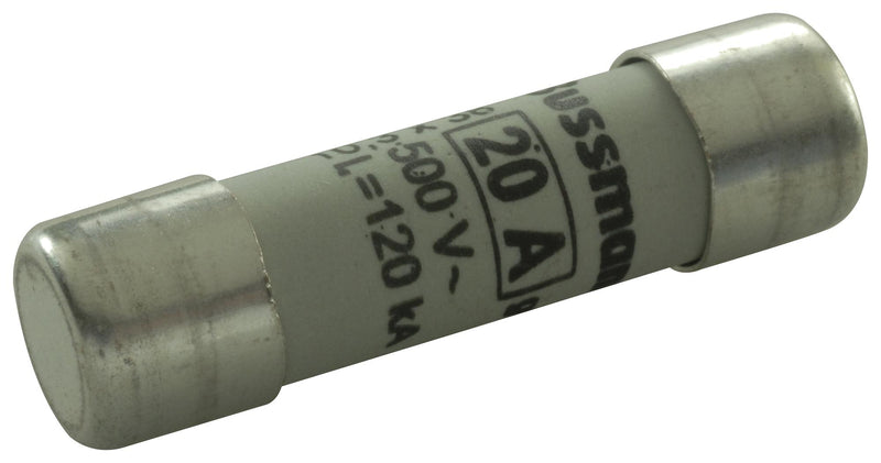 EATON BUSSMANN C10G20 Fuse, Industrial / Power, Class gG / gL, 20 A, 500 VAC, 10mm x 38mm, 13/32" x 1-1/2"