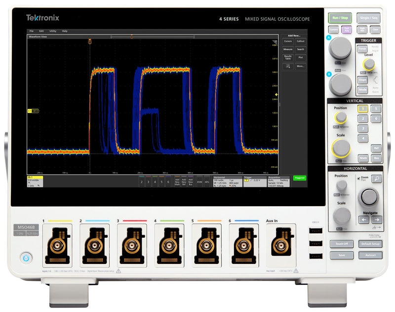 TEKTRONIX MSO46B 4-BW-200 MSO / MDO Oscilloscope, 4 Series B, 6 Analogue, 48 Digital, 200 MHz, 6.25 GSPS, 31.25 Mpts