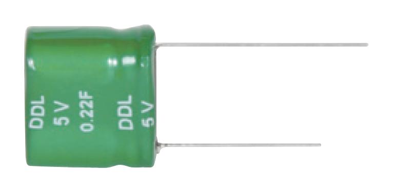 Samxon DDL155S05F2CRRDAPZ DDL155S05F2CRRDAPZ Supercapacitor 1.5 F 5.5 V PC Pin -20% +50% 11.8 mm 1000 Hours @ 60&deg;C