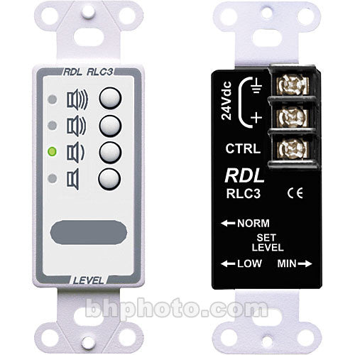 RDL DS-RLC3 Remote Level Control, Preset Level (Stainless Steel)