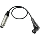 Pro Co Sound MasterMike XLR Angled Male to XLR Female Lo-z Microphone Cable (Dual 23 Gauge) - 25'