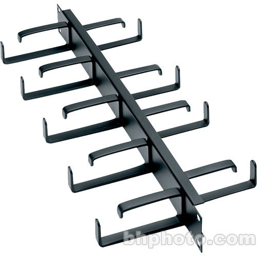 Middle Atlantic HCM-1DR Horizontal Cable Manager: 1U D-Ring Style Front & Rear