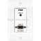 FSR PCI-5BWPAWHT Wall Plate Interface - HD-15 to 5 BNC Interface, Stereo Mini to Balanced Stereo Audio, White Color