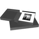 Print File Black Clamshell Archival Portfolio Box with Black Lining - 13.25 x 19.25 x 1-3/8"