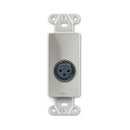 RDL DS-XLR3F Decora Wall Plate with XLR 3-Pin Female Connector (Stainless Steel)