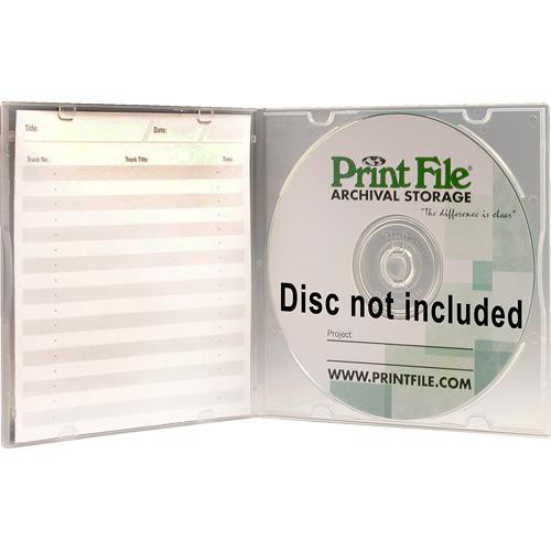 Print File SLPOLY Clear Slimline CD/DVD Case (Pack of 10)