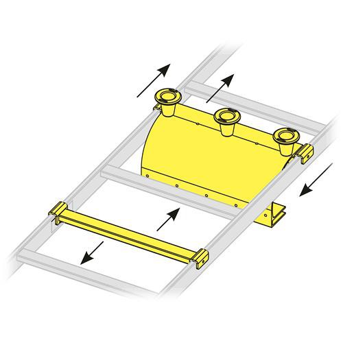 Middle Atlantic CLH-ARD12 Adjustable Rung with Drop for 12" Cable Ladder