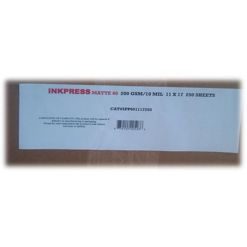 Inkpress Media Matte 60 Bright White Inkjet Paper 10 mil/200 gsm 11 x 17"