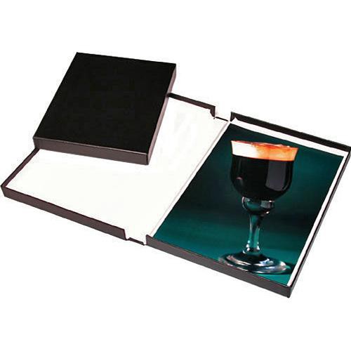 Print File Black Clamshell Archival Portfolio Box with White Lining - 9.25 x 12.25 x 2"