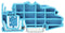 WAGO 2009-305 Accessory, Blue, TOPJOB&reg;S 35mm DIN Rail Mount Terminal Blocks - 2009 Series, 7.5mm Busbar Carrier GTIN UPC EAN: 4044918970020