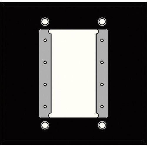 FSR IPS-WP1D-BLK 2 Gang Wall Plate (Black)