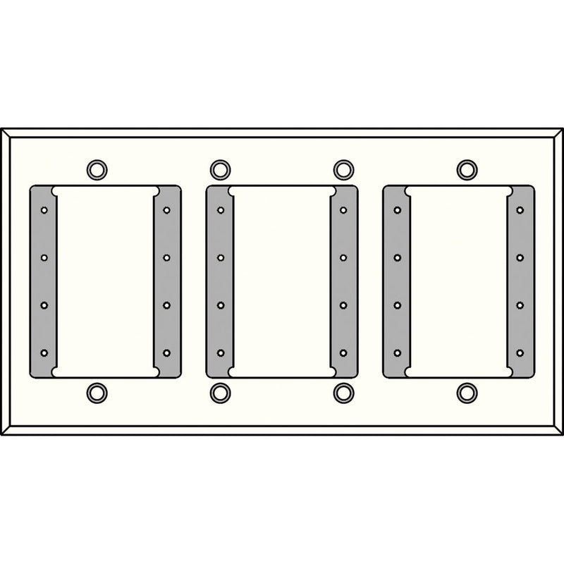 FSR IPS-WP1Q-WHT 4 Gang Wall Plate (White)