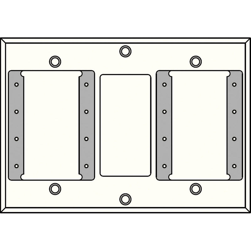 FSR IPS-WP2T-WHT 3 Gang Wall Plate (White)