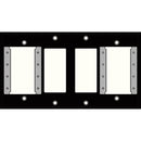 FSR IPS-WP2Q-BLK 4 Gang Wall Plate (Black)