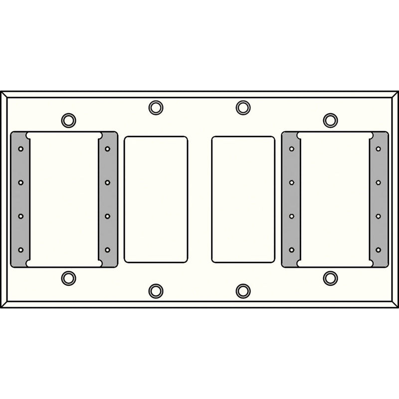 FSR IPS-WP2Q-WHT 4 Gang Wall Plate (White)